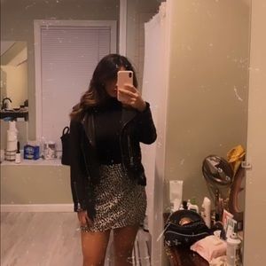 Leopard Print Mini Skirt